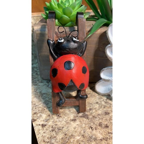 Flower Pot Hugger Ladybug Hanger Ladybug Resin Hugger Ladybug Flower Decor HL11 - Picture 1 of 4